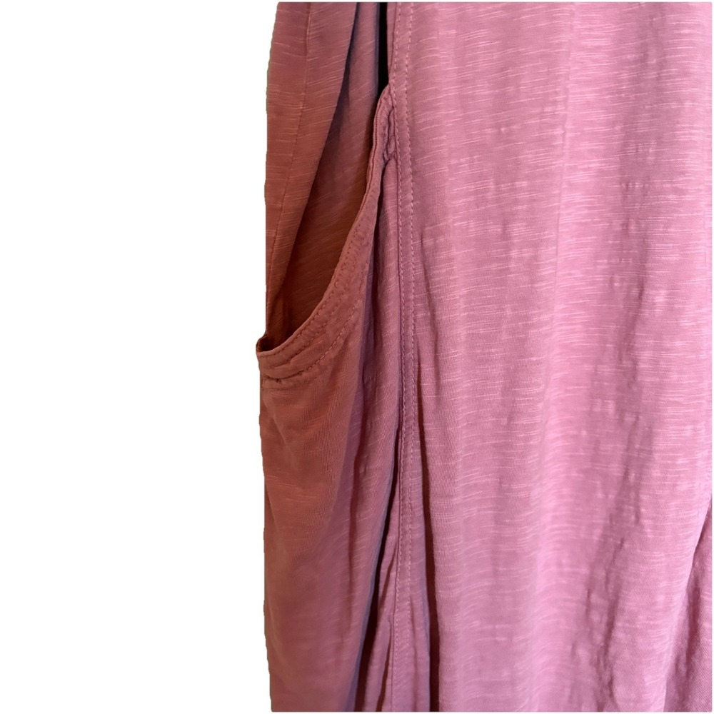 Daily Practice Anthropologie Flutter Sleeve Tee Dress Cotton in Dried Coral SZ M - Picture 8 of 15